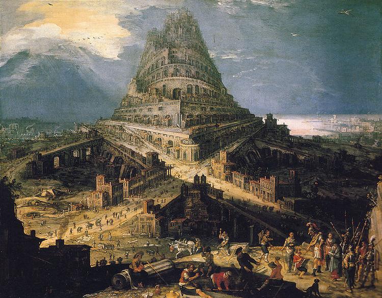 Johann Peter Hasenclever The Construction of the Tower of Babel oil painting picture